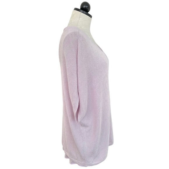 Nic and Zoe Lived In Layered Look Top Linen Blend Lavender Lilac NEW Size Medium - Picture 4 of 13